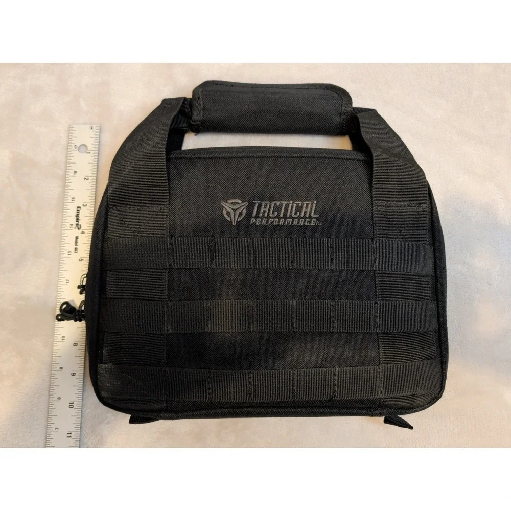 Tactical Performance Range Bag MOLLE Black Pistol Ammo Gear Carry‎ Case